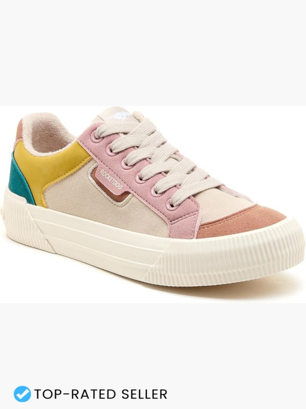 Patchwork Platform Fashion Sneakers Casual Lace Up Cushioned Women's Shoes